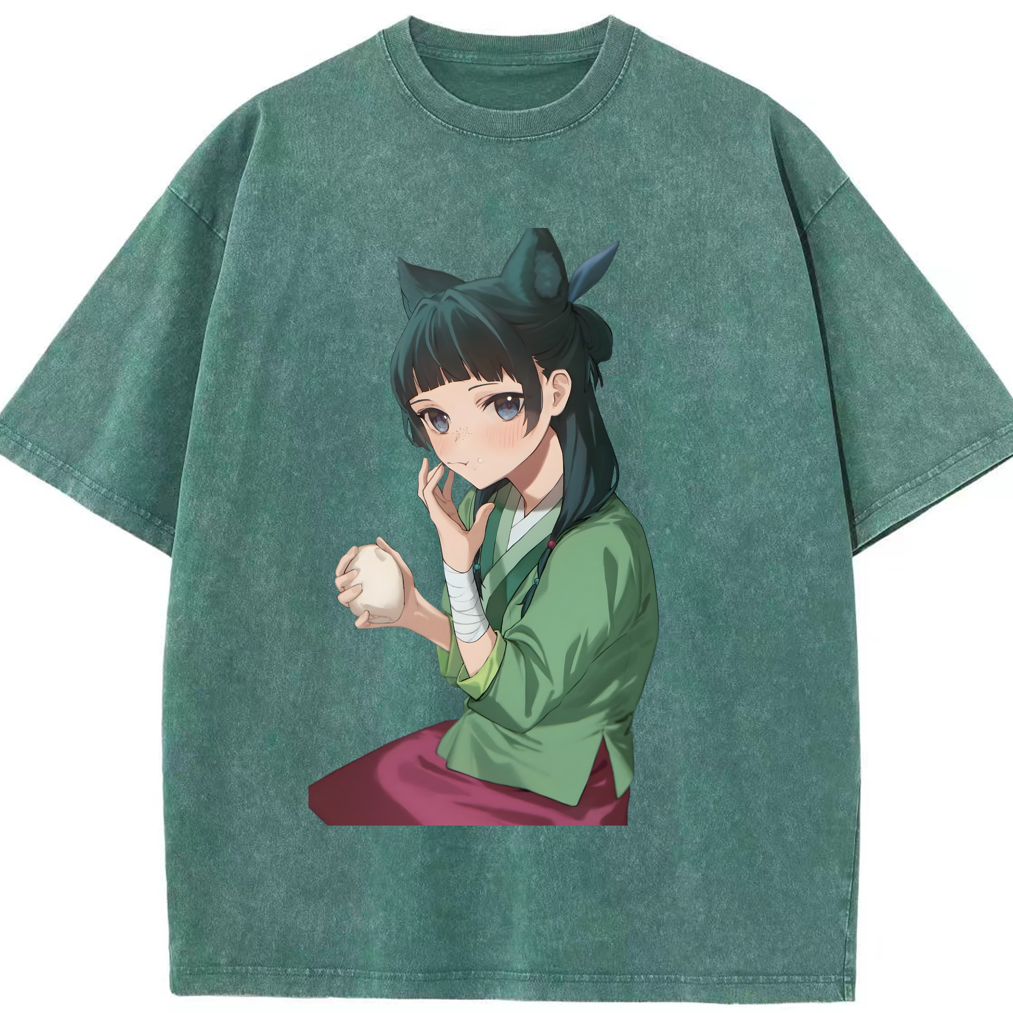 （画像用） 薬屋のひとりごと The Apothecary Diaries 綿100% ヴィンテージ風 半袖Tシャツ（フロントプリント）